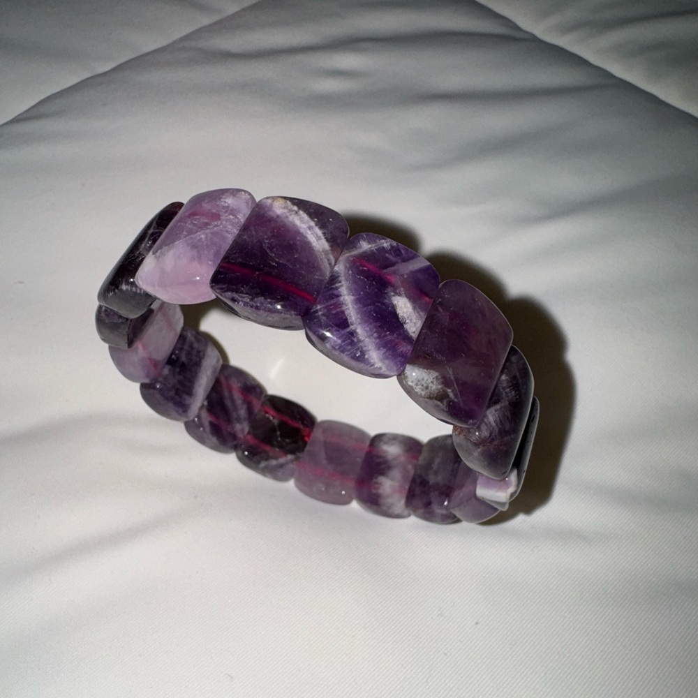 Dream Amethyst Bangle Bracelet | Stretch